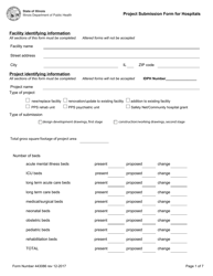 Form 443086 &quot;Project Submission Form for Hospitals&quot; - Illinois