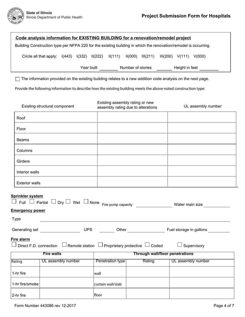 Form 443086 Project Submission Form for Hospitals - Illinois, Page 4