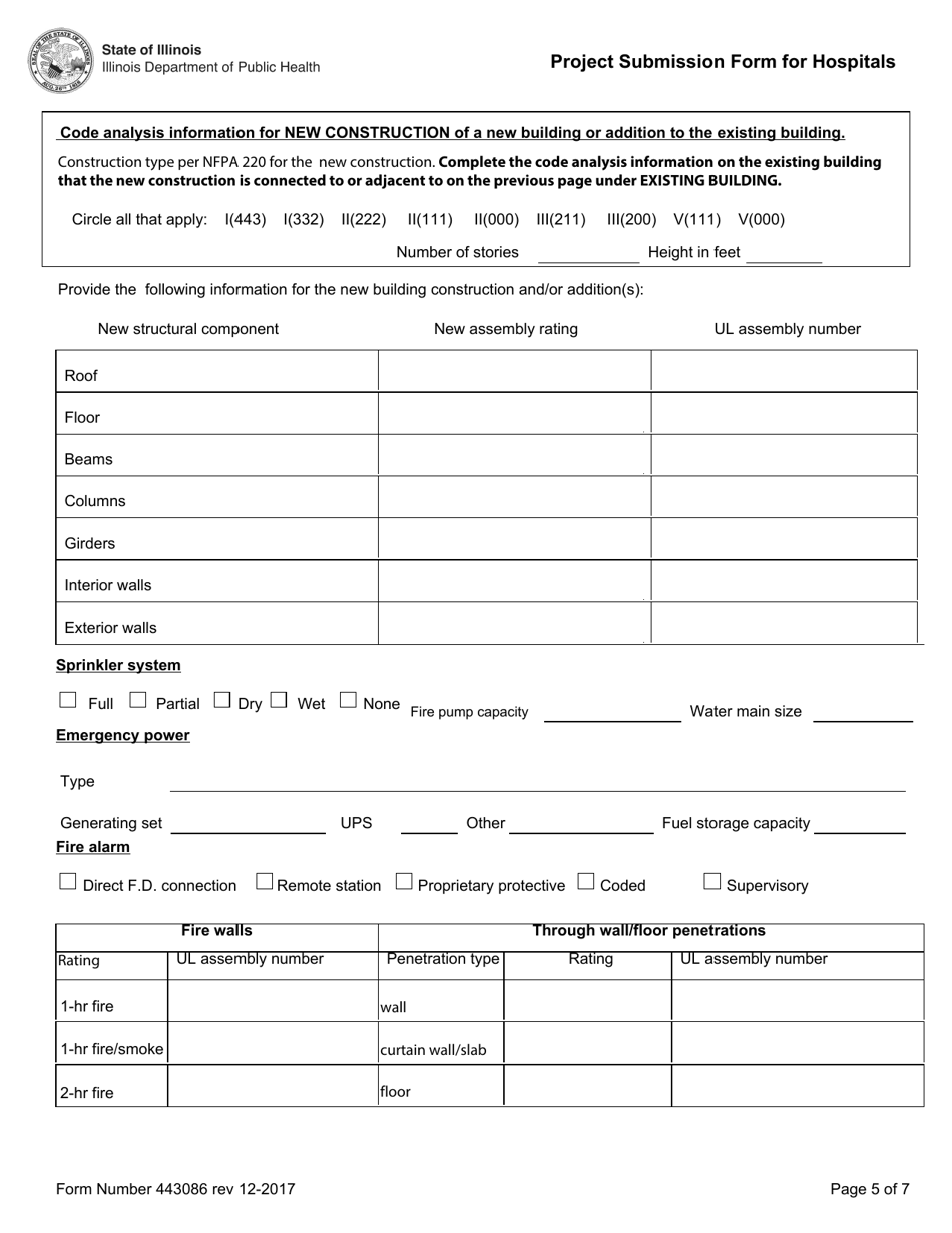 Form 443086 Project Submission Form for Hospitals - Illinois, Page 5