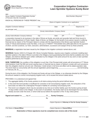 Document preview: Form IL482-0688 Corporation Irrigation Contractor - Lawn Sprinkler Systems Surety Bond - Illinois