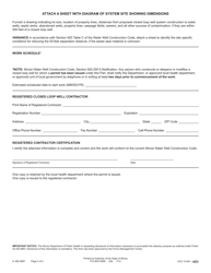 Form IL482-0687 Application for Permit to Construct, Modify or Seal a Closed Loop Well System - Illinois, Page 2