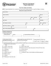 Document preview: Form OPER2800 Business Logo Signing Program Application - Illinois