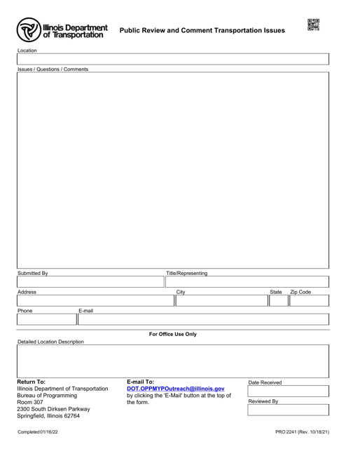Form PRO2241  Printable Pdf