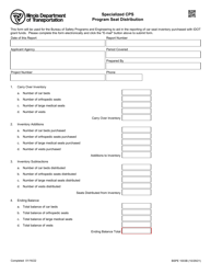 Document preview: Form BSPE1003B Specialized Cps Program Seat Distribution - Illinois
