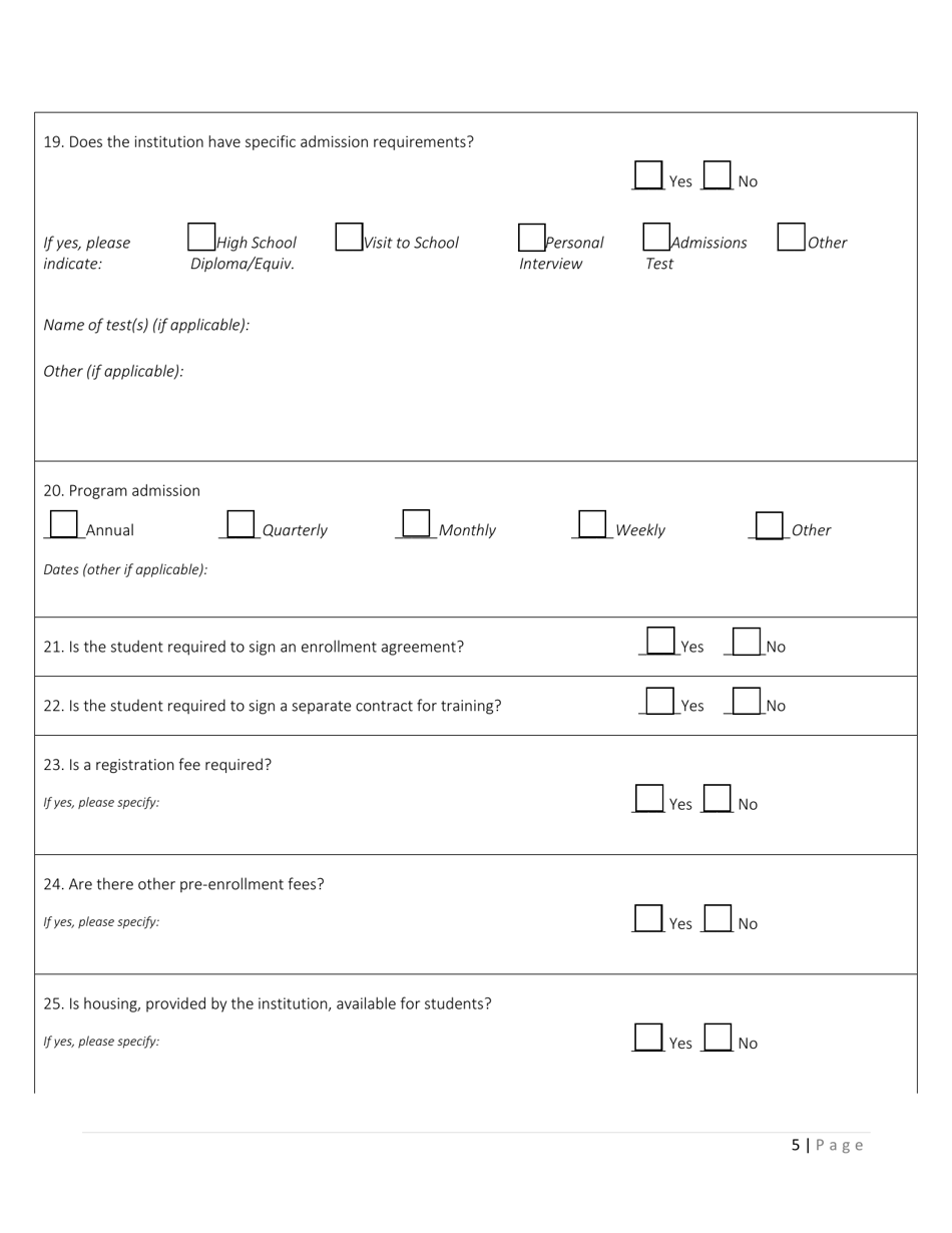 Application for Accreditation Renewal - Indiana, Page 6