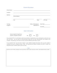 Student Complaint Form - Indiana, Page 2