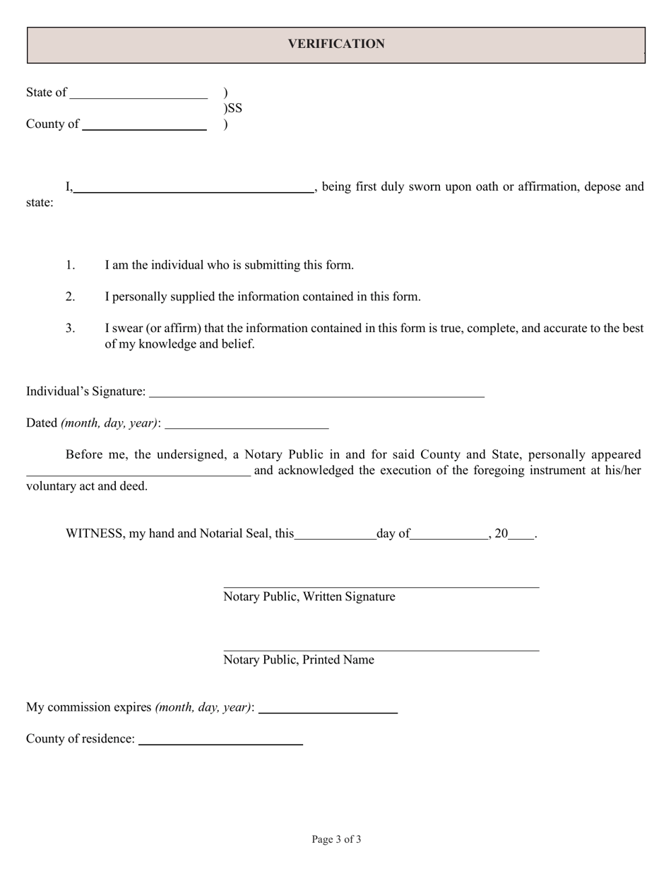 State Form 56810 Indiana Sports Wagering Registrant Application - Indiana, Page 3
