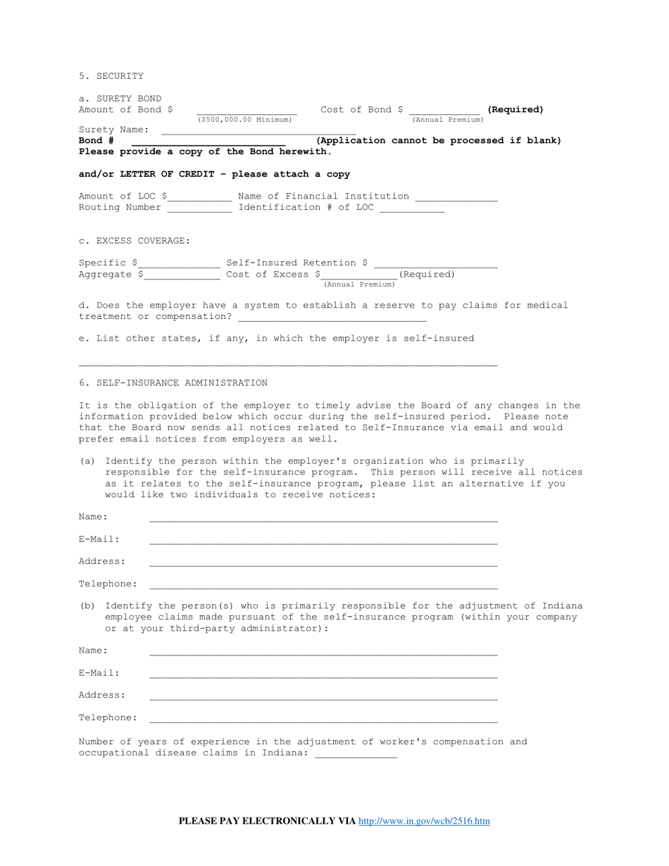 State Form 18488 (SI-1) Employers Application for Permission to Carry Risk Without Insurance - Indiana, Page 3