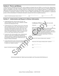 State Form 51803 Request for Enrollment in the Voluntary Exclusion Program (Vep) - Sample - Indiana, Page 4