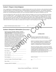 State Form 51803 Request for Enrollment in the Voluntary Exclusion Program (Vep) - Sample - Indiana, Page 6