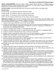 Form 78-629 Penalty Waiver Request - Iowa, Page 2