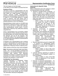 Form 14-108 Representative Certification Form - Iowa