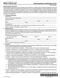 Form 14-108 Representative Certification Form - Iowa, Page 3