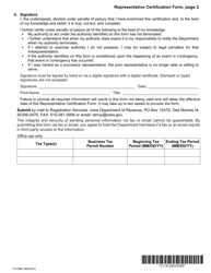 Form 14-108 Representative Certification Form - Iowa, Page 4