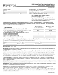 Document preview: Form 80-020 Iowa Fuel Tax Inventory Return - Non-terminal Inventory Holders - Iowa