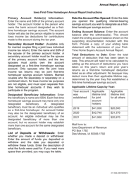 Form 41-164 Iowa First-Time Homebuyer Savings Account - Annual Report - Iowa, Page 2