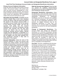 Form 41-162 Iowa First-Time Homebuyer Account Holder and Designated Beneficiary Form - Iowa, Page 2