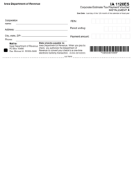 Form IA1120ES (45-004) Corporation Estimate Tax Payment Voucher - Iowa, Page 2