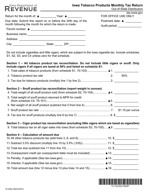 Form 70-026  Printable Pdf