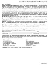Form 70-026 Iowa Tobacco Products Monthly Tax Return for Out-of-State Distributors - Iowa, Page 2