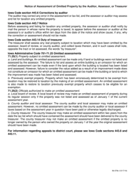 Form 56-070 Notice of Assessment of Omitted Property by the Auditor, Assessor, or Treasurer - Iowa, Page 2