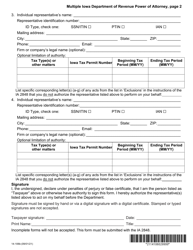 Form IA2848-A (14-106) Multiple Iowa Department of Revenue Power of Attorney - Iowa, Page 2