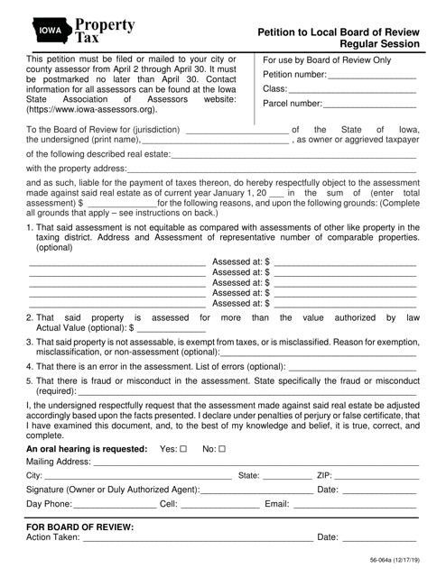 Form 56-064  Printable Pdf