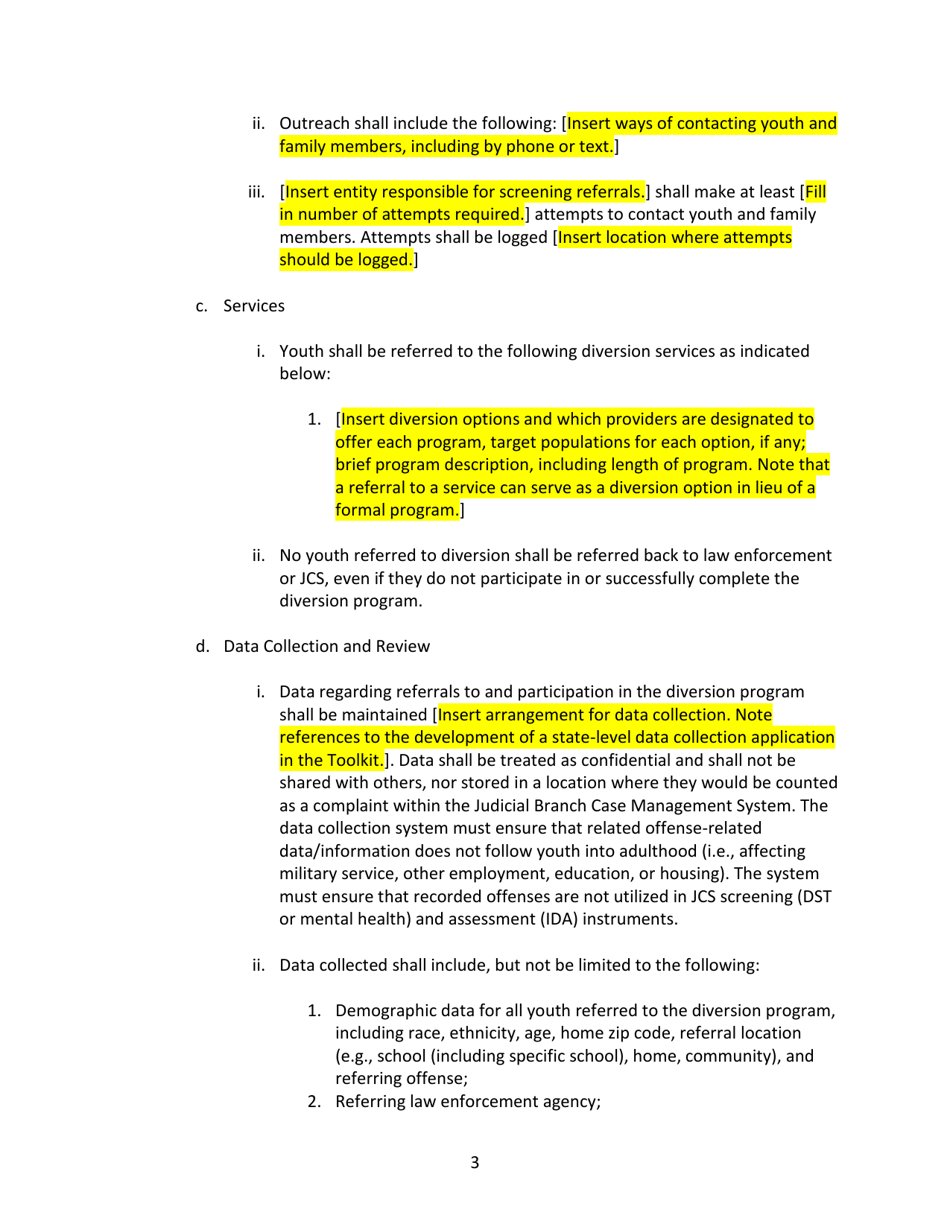 Sample Youth Pre-charge Diversion Agreement - Iowa, Page 3