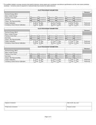 State Form 46886 Therapy Accelerator Initial Commissioning Summary - Indiana, Page 3