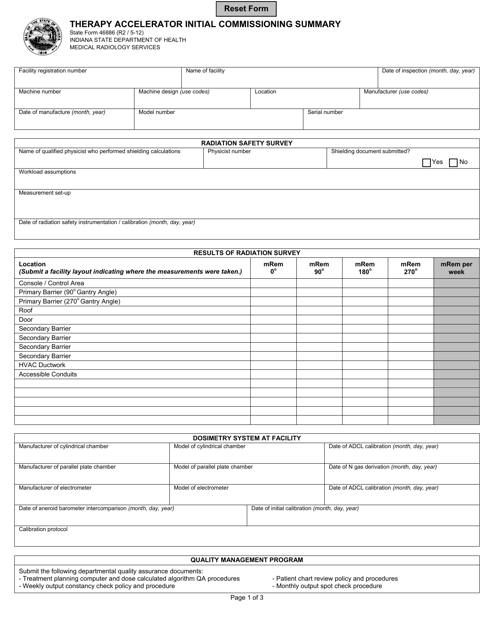 State Form 46886  Printable Pdf