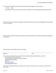 DNR Form 542-0437 Title VI/Discrimination Complaint (Non-employee) - Iowa, Page 3