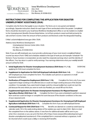 DUA Form 1 &quot;Application for Disaster Unemployment Assistance (Dua)&quot; - Iowa