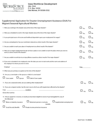 DUA Form 1 Application for Disaster Unemployment Assistance (Dua) - Iowa, Page 10
