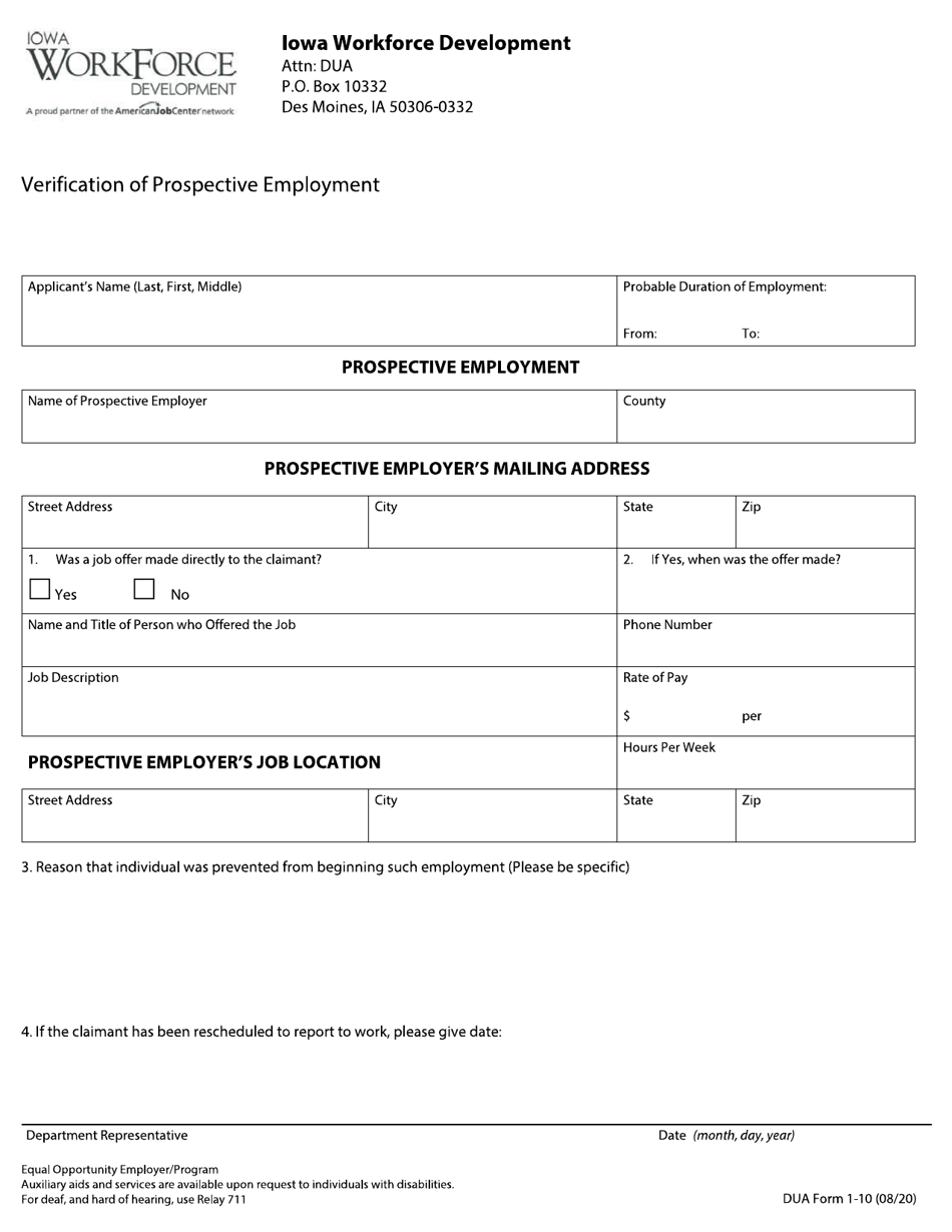 DUA Form 1 Application for Disaster Unemployment Assistance (Dua) - Iowa, Page 13