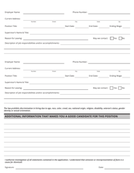 Generic Application for Employment - Iowa, Page 3