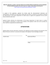 Application for a Change in Field of Membership - Kansas, Page 3