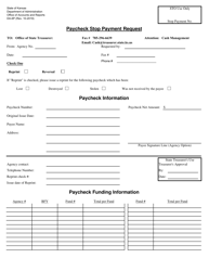 Form DA-6P &quot;Paycheck Stop Payment Request&quot; - Kansas