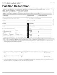 Form DA281-2 &quot;Position Description&quot; - Kansas