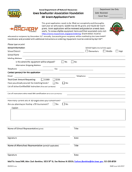 Document preview: DNR Form 542-0747 Iowa Bowhunter Association Foundation 3d Grant Application Form - Iowa