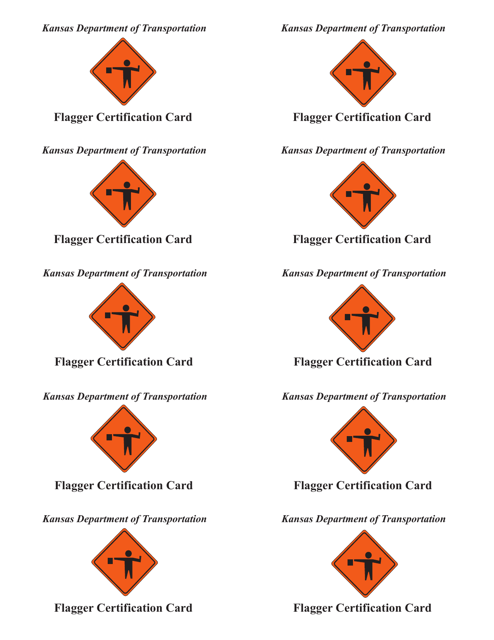 Flagger Certification Card - Kansas