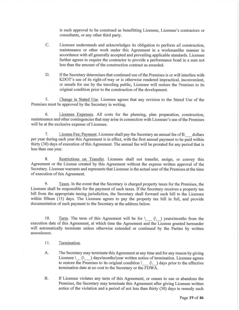 Attachment A Right-Of-Way Use Agreement - Kansas, Page 3