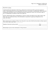 Attachment A Authorization for Release of Confidential Information - Kansas, Page 3