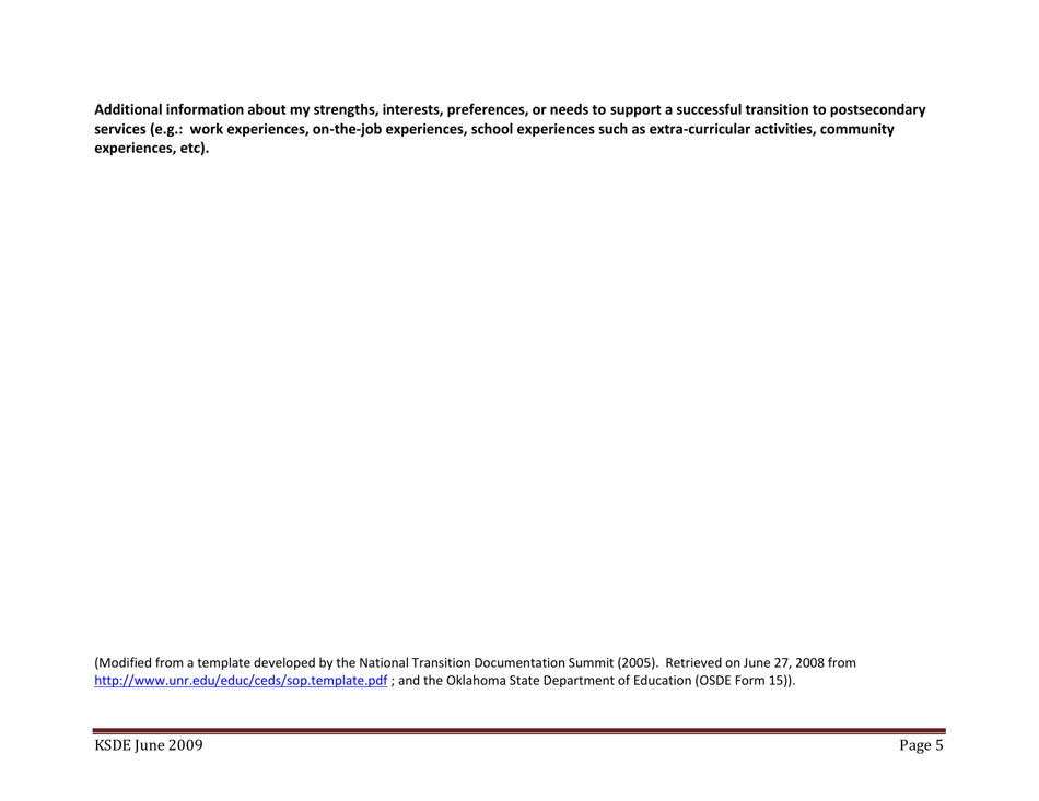 Summary of Performance (Sop) - Kansas, Page 9