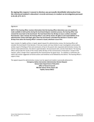 Emergency Safety Intervention Administrative Review Request Form - Kansas, Page 3