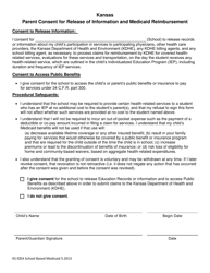 Parent Consent for Release of Information and Medicaid Reimbursement - Kansas, Page 2