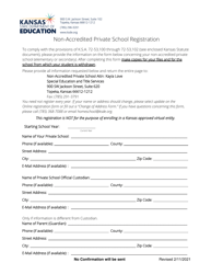 &quot;Non-accredited Private School Registration&quot; - Kansas