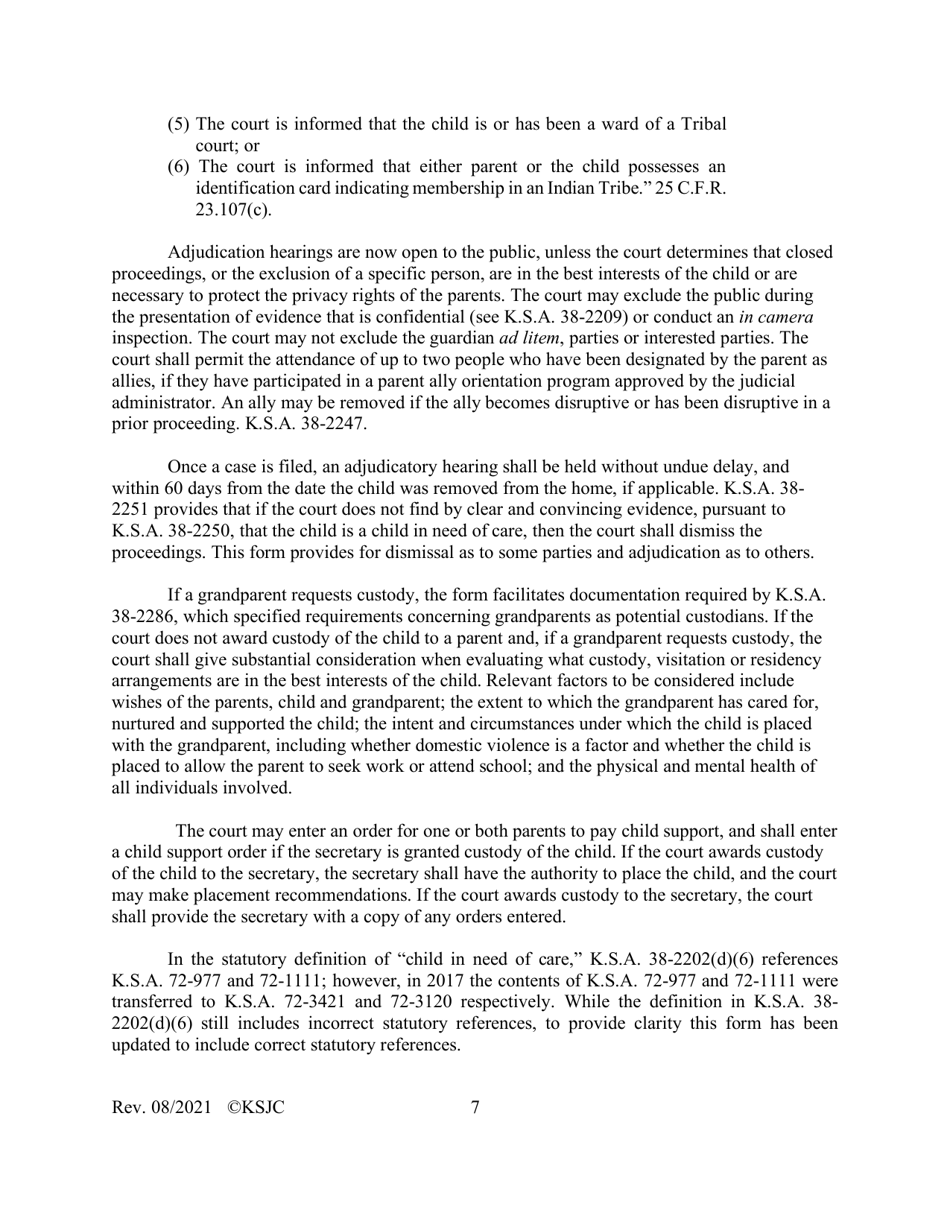 Form 140.1 Journal Entry and Order of Adjudication - Kansas, Page 7