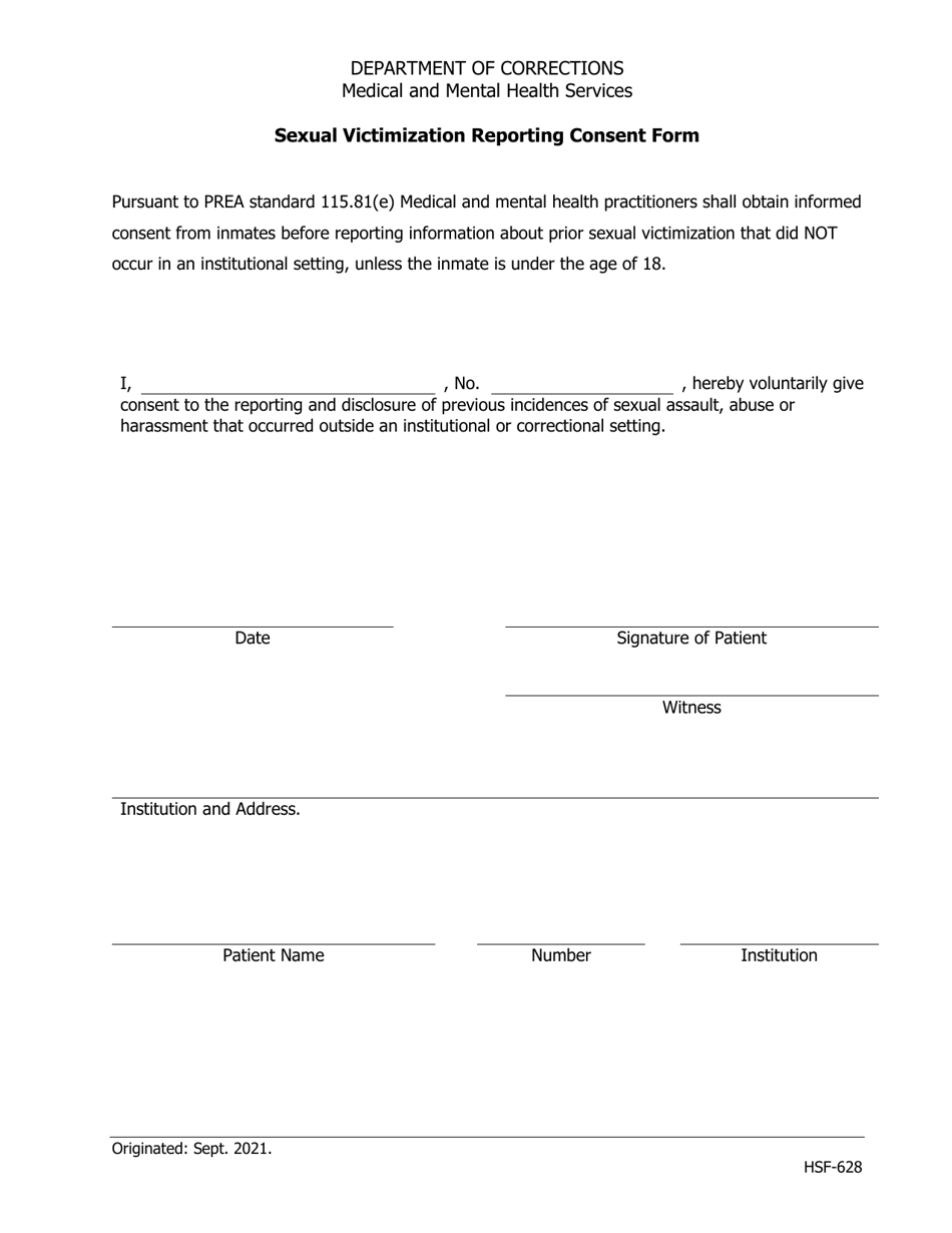Sexual Victimization Reporting Consent Form - Iowa, Page 1