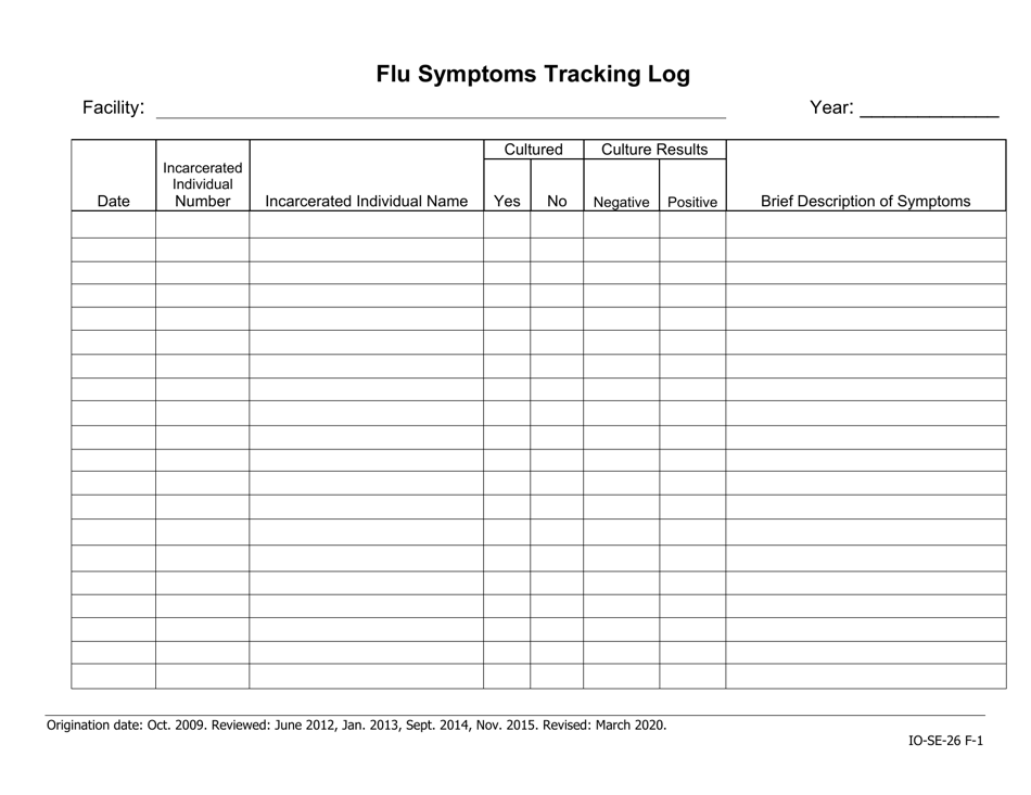 Iowa Flu Symptoms Tracking Log - Fill Out, Sign Online and Download PDF ...