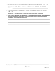 Evaluacion De Salud Mental - Iowa (Spanish), Page 2